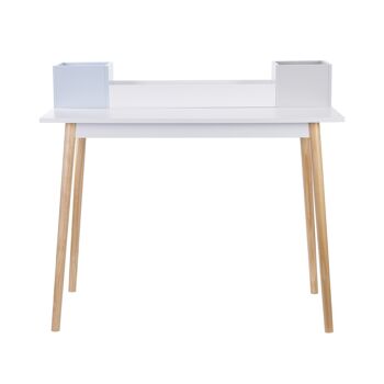 Bureau ou table de bureau WHITE-SKY avec 3 organisateurs pour votre étude intensive par Thinia Home 2