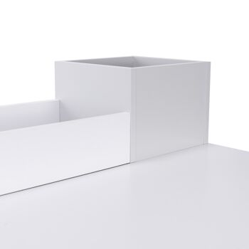 Bureau ou table de bureau WHITE-SKY avec 3 organisateurs pour votre étude intensive par Thinia Home 6