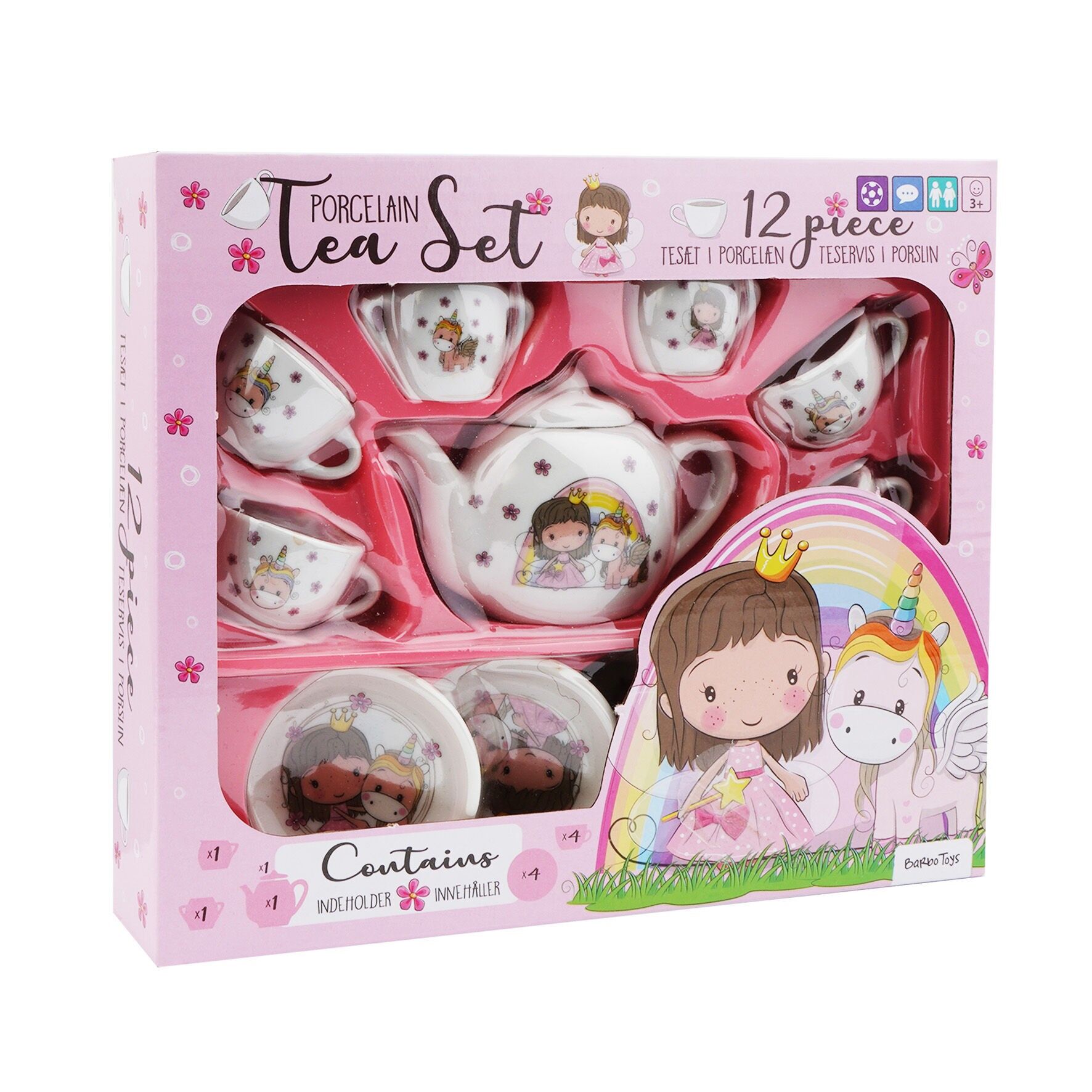 Set da tè in porcellana da 12 pezzi - Lillie & Ellie