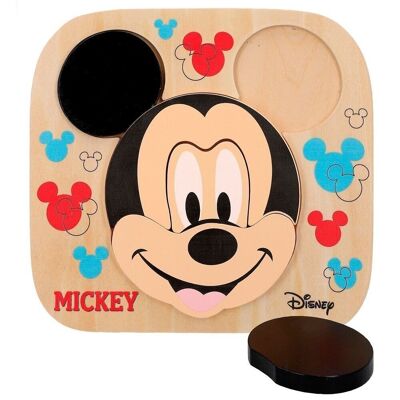 Mickey Puzzle encaje madera 6 piezas 21x20