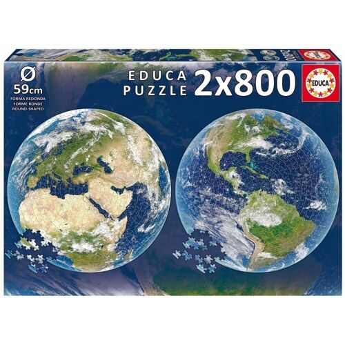 Puzzle Educa 3x800 piezas Round La Tierra