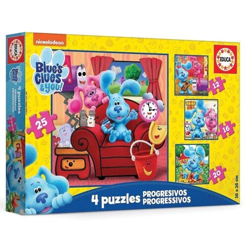 Las Pistas de Blue puzzle progresivo 12-16-20-25 piezas
