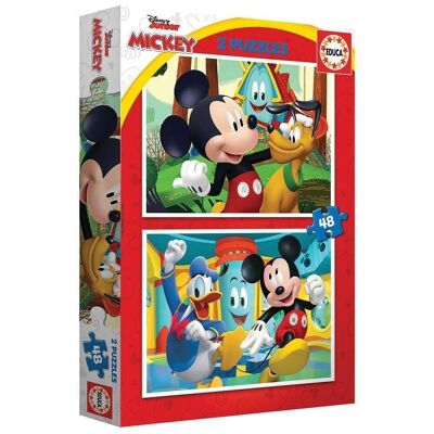 Mickey Puzzle doble 2x48 piezas
