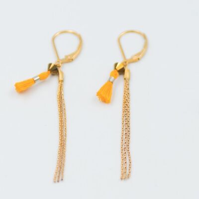 „Marrakesch“-Ohrringe aus Gold gefüllt und Kristall