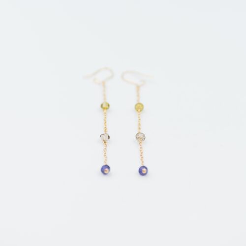 Boucles d'oreilles "So Chic" en Gold Filled et pierres en cristal