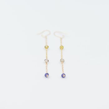 Boucles d'oreilles "So Chic" en Gold Filled et pierres en cristal 1