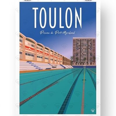 Postcard Toulon swimming pool