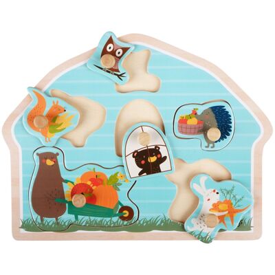 Little Woodies - Puzzle con pioli di legno