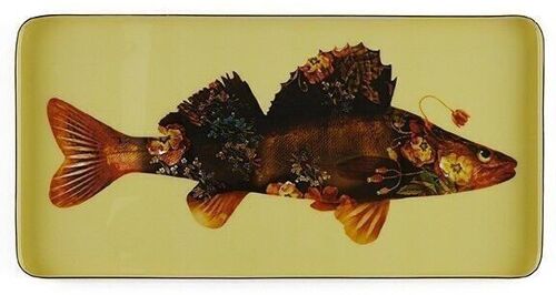 Plateau rectangulaire Flower fish