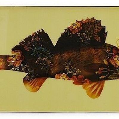 Bandeja rectangular pez flor