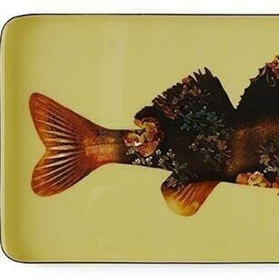 Flower fish rectangular tray