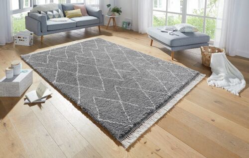 Design Verlour Deep-Pile Carpet Jade Darkgrey