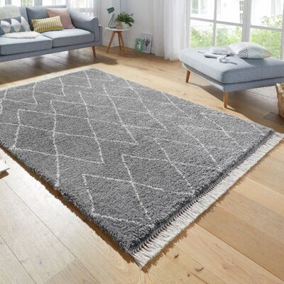 Design Verlour Deep-Pile Carpet Jade Darkgrey