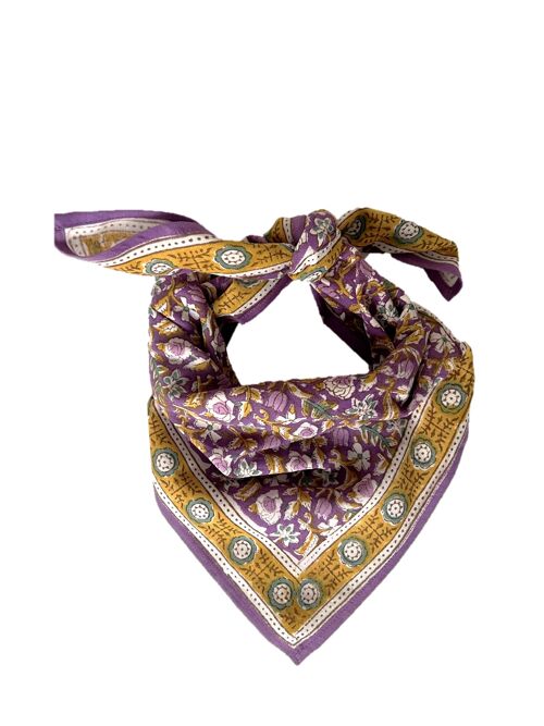 Foulard imprimé “fleurs indiennes” Absynthe Purple Enfant