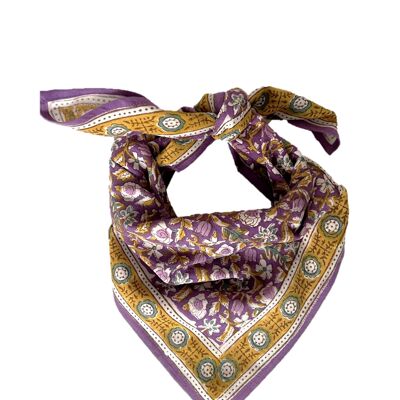 “Indian flowers” print scarf Absynthe Purple Children