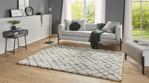 Design Verlours Deep-Pile Carpet Archer Creme