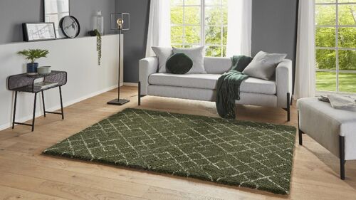 Design Verlours Deep-Pile Carpet Archer Green