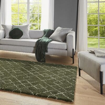 Design Loslours Deep-Pile Carpet Archer Green
