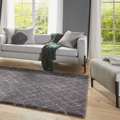 Design Verlours Deep-Pile Carpet Archer Grey