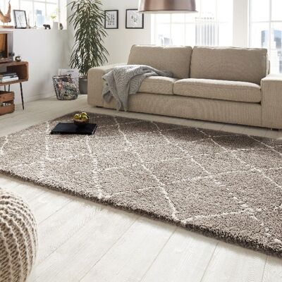 Design Verlours Deep-Pile Carpet Hash Beige Cream
