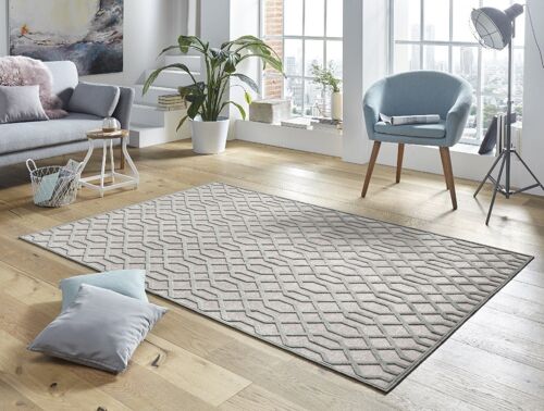 Shiny design viscose carpet with high-low effect Caine