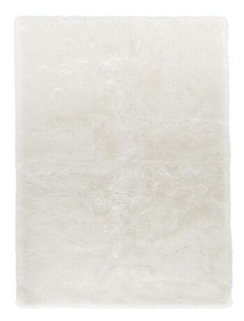 Oreiller doux en fausse fourrure avec entrée en polyester Superior Uni Blanc 4
