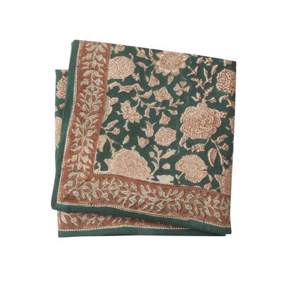 Foulard con stampa “Fiori Indiani” Tupia Green