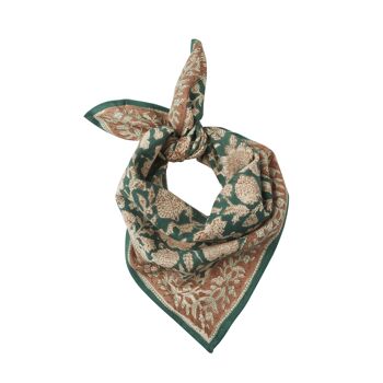 Foulard imprimé “fleurs indiennes” Tupia Green Enfant 1