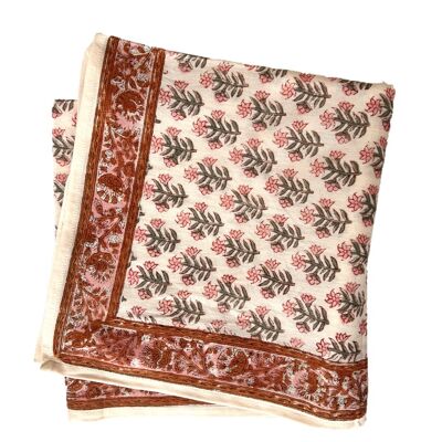 Indian flower print scarf Madurai Pink