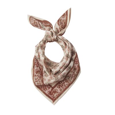 “Indian flower” print scarf Madurai Pink Child