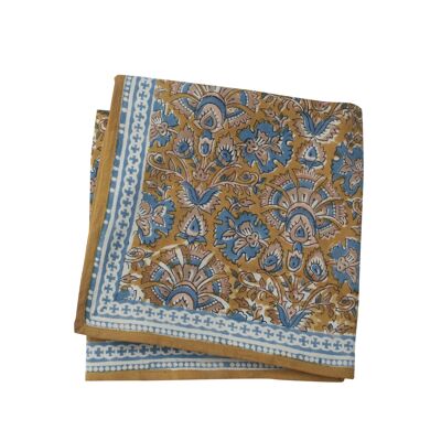 “Indian flowers” printed scarf Arya Caramel