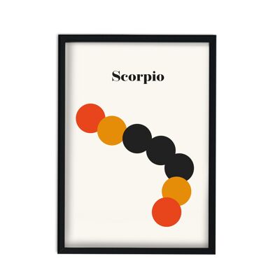 Scorpione zodiaco segno zodiacale Giclée retro Art Print