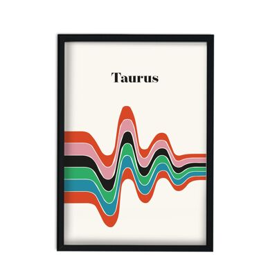 Taureau Zodiac Star Sign Giclée rétro Impression artistique