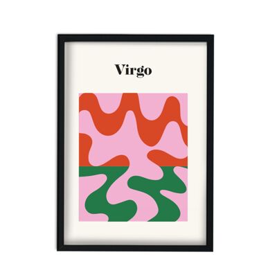 Virgo Zodiac Star Sign Giclée retro Art Print