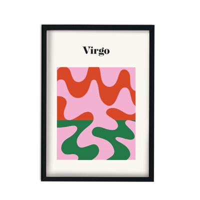 Virgo Zodiac Star Sign Giclée retro Lámina artística