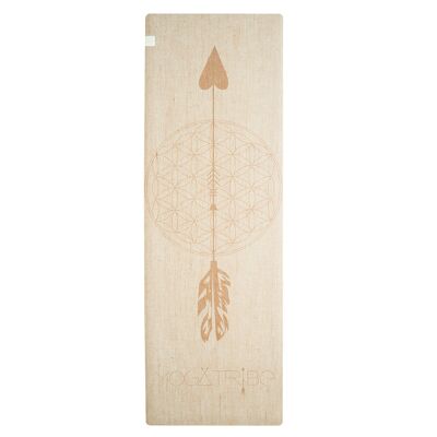 FLOWER OF LIFE BEIGE ECO YOGA MAT