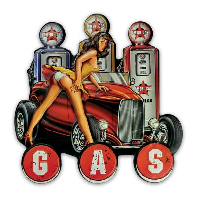 Metallrahmen Wanddeko Metallplatte XL Garage Pin UP