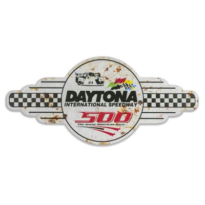 Metal frame wall decoration metal plate XL DAYTONA car racing