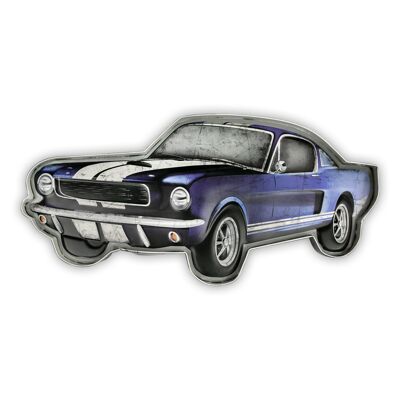 Metallrahmen Wanddeko Metallplatte XL Mustang Auto