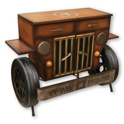 Jeep chest of drawers with all-metal door and drawers