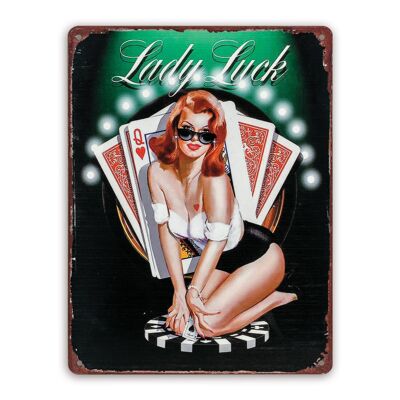 Placa decorativa de metal Juegos de cartas Poker Casino