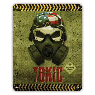 Placa decorativa de metal Danger XXL