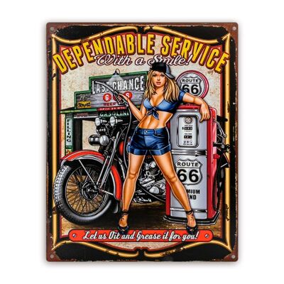 Metal decoration plate Pin Up Motorcycle