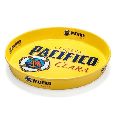Round enamelled metal tray - Pacifico