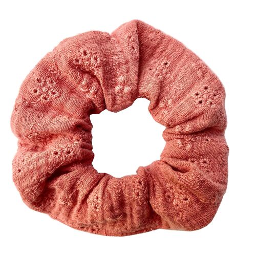 Scrunchie Oud Roze Ajour