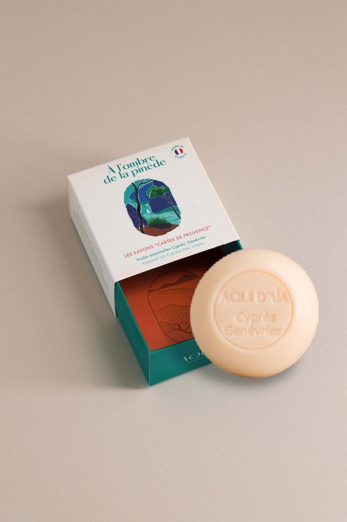 Sapone agli Oli Essenziali di Cipresso e Ginepro in scatola da 100g