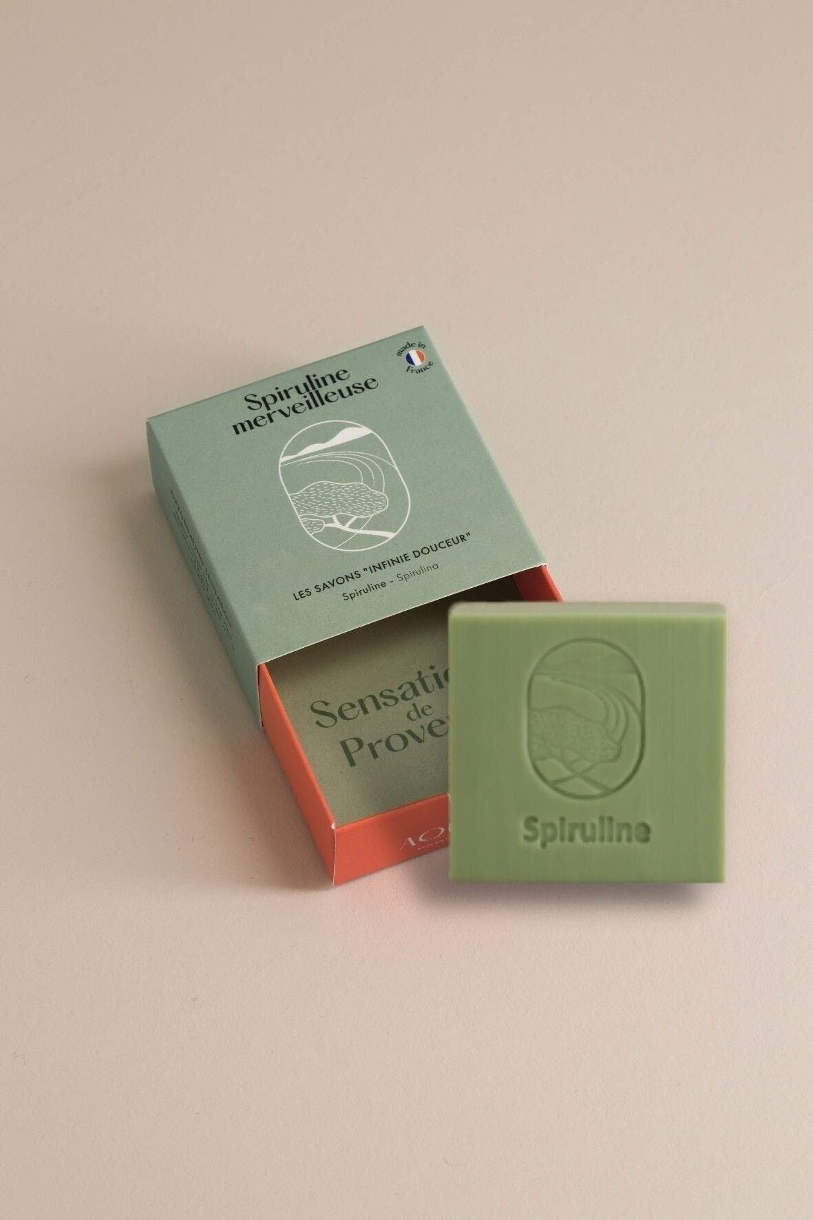 PROMO 📣 Spirulina soap in drawer box 100g