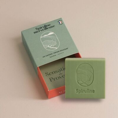 Spirulina-Seife in Schubladenbox 100g