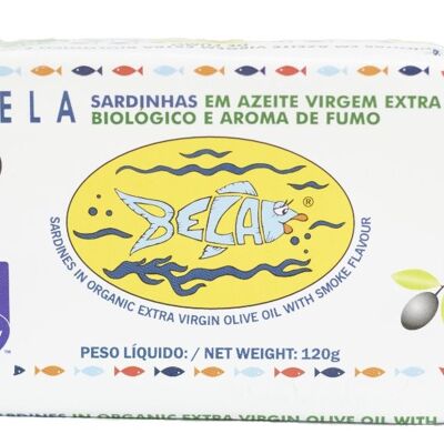 Gerookte sardientjes in biologische extra vierge olijfolie
