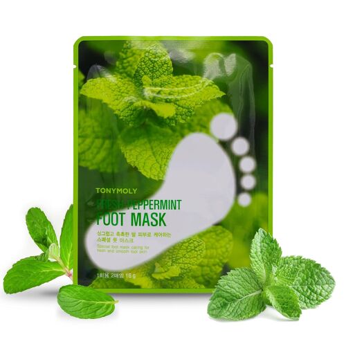 TONYMOLY Fresh Peppermint Foot Mask | Moisturising ¦ Korean Skin Care